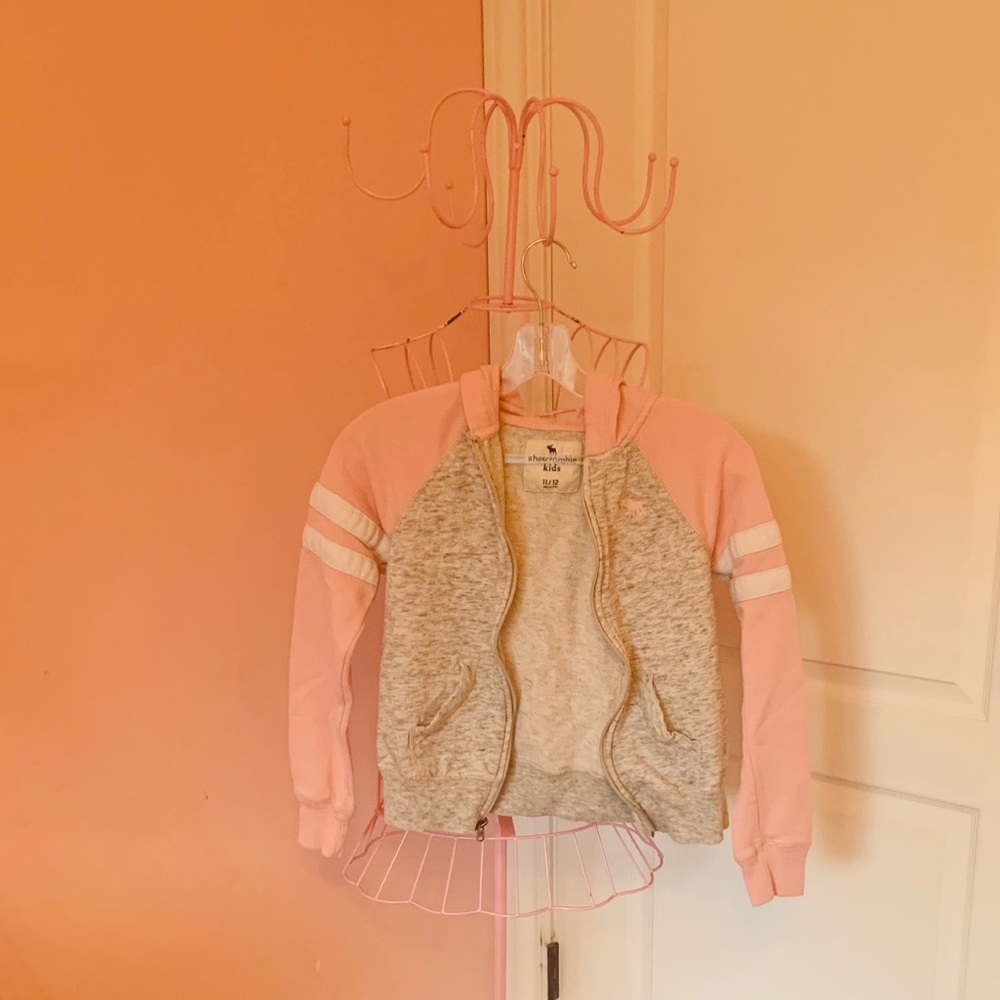 Abercrombie Kids Pink Zip Up Hoodie